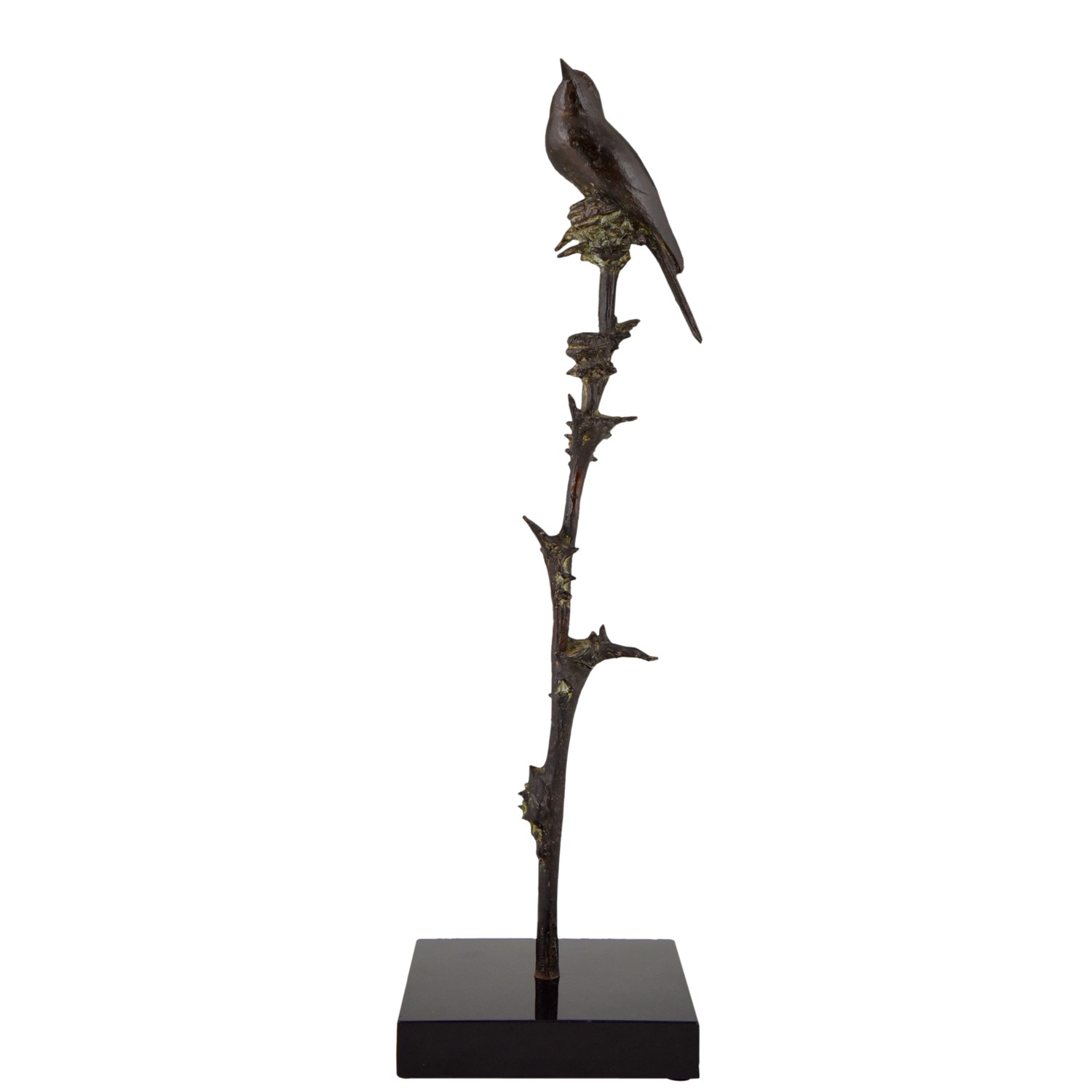 Art Deco bronze sculpture of a bird on a thistle Art Deco bronze sculpture of a bird on a thistle