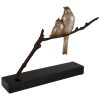 Art Deco bronzen sculptuur vogels op tak