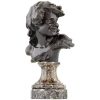 Antique bronze bust of a smiling child