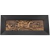 Antique bronze wall plaque Mazeppa and the wolves