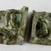 Art Deco bronze bookends pushing men