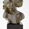 Art Deco sculpture bronze satyre femelle