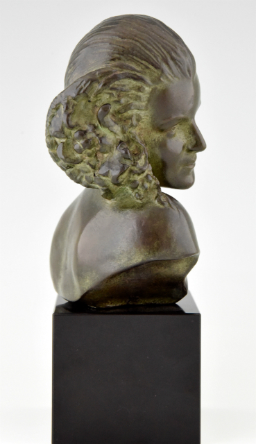 Art Deco Bronze Skulptur weibliche Satyr