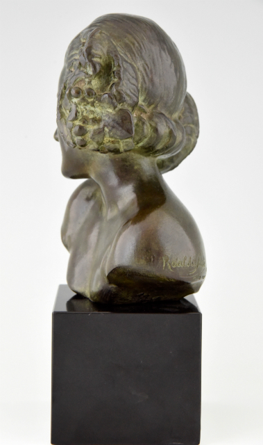 Art  Deco Bronze Skulptur weibliche Satyr