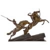 Art Deco bronzen beeld boogschutters te paard