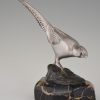 Art Deco bronze sculpture of a pheasant.