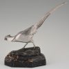 Art Deco bronze sculpture of a pheasant.