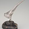 Art Deco bronze sculpture of a pheasant.