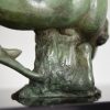 Art Deco bronzen beeld boogschutter met hond.