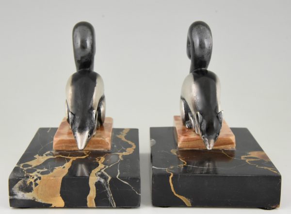 Art deco bronze squirrel bookends