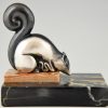 Art Deco bronzen boekensteunen eekhoorns