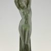 Art Deco bronze standing nude
