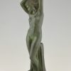 Art Deco bronze standing nude