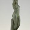 Art Deco brons naakte vrouw