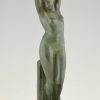Bronze Art Deco femme nue.