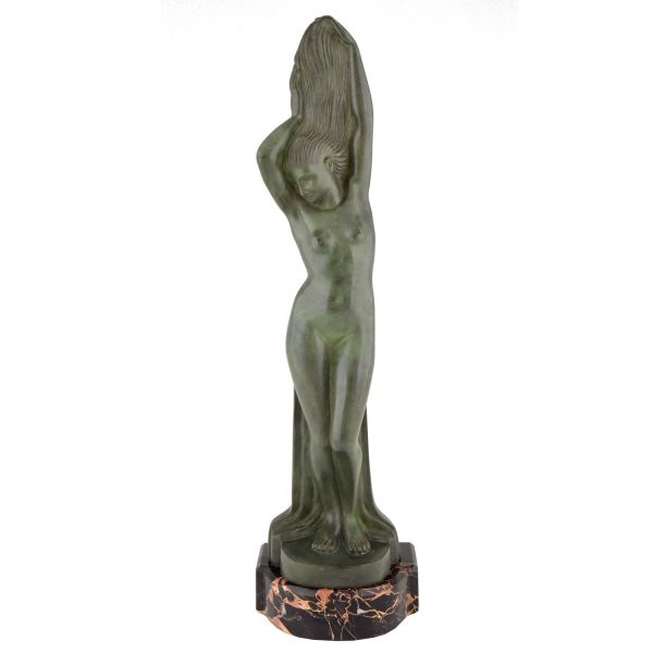 Bronze Art Deco femme nue.