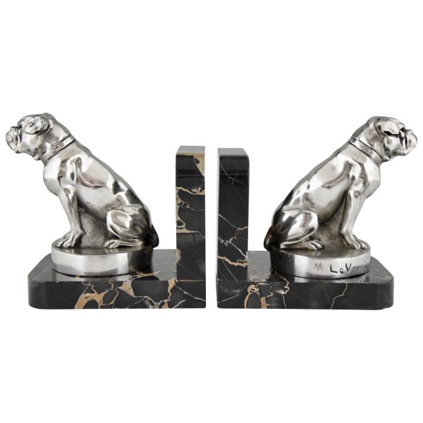 Art Deco bulldog bookends.