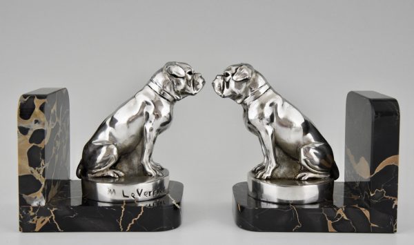 Art Deco bulldog bookends.