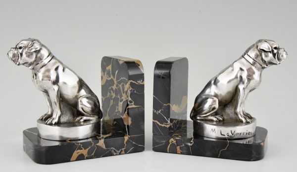 Art Deco bulldog bookends.