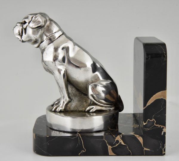 Art Deco boekensteunen bulldog.