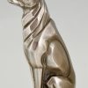 Art Deco Buchstütze Bronze Katze und Hund