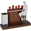 Art Deco cocktail prikkers set met vrouw in badpak