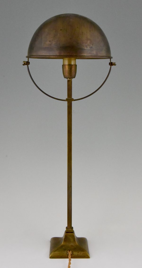 Art Deco Modernist brass desk lamp