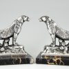 Art Deco panther bookends.