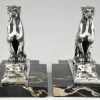 Art Deco panther bookends.