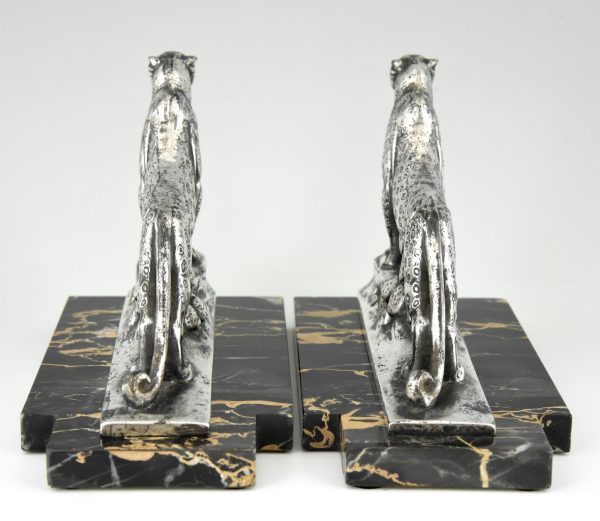 Art Deco panther bookends.