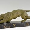 Art Deco panther sculpture.