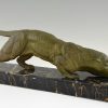 Art Deco panther sculpture.