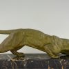 Art Deco panther sculpture.