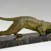 Art Deco panther sculpture.