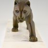 Art Deco sculpture of a panther