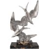 Art Deco sculpture deux oiseaux en vol