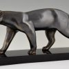 Art Deco sculpture of walking panther.