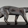 Art Deco bronzen beeld panter