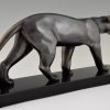 Art Deco bronzen beeld panter