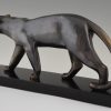 Art Deco bronzen beeld panter