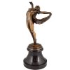 Art Nouveau bronze sculpture of a dancing nude.