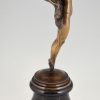 Art Nouveau bronze sculpture of a dancing nude.