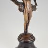 Jugendstil Bronze Skulptur Frauenakt Tänzerin