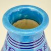 Art Deco Vase Keramik Turkis Blau