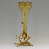 Art Nouveau bronze and glass vase H. 28 inch