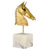 Sculpture espagnol soixante dix en laiton tete de cheval