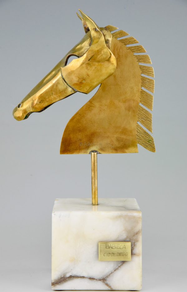 Spanish seventies sculpture of a horse head
