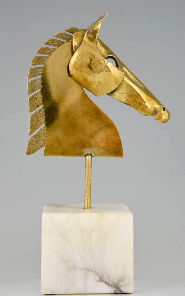 Spanish seventies sculpture of a horse head