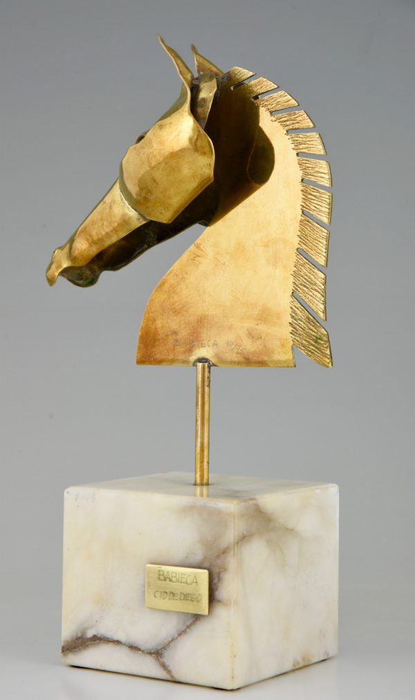 Spanish seventies sculpture of a horse head