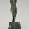 Bacchanale, Art Deco sculpture d’une danseuse nue